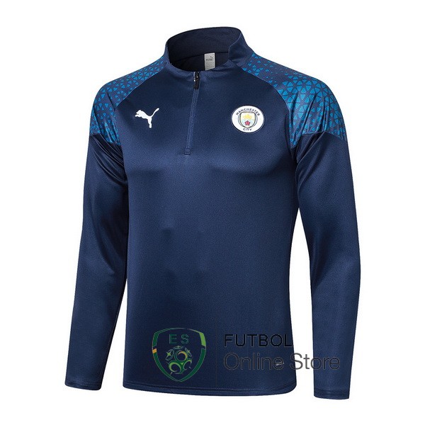 23/2024 Azul Marino Chaqueta Con Capucha Manchester City